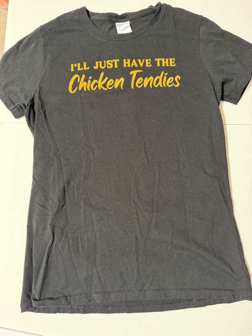 Black "I'll Just Have The Chicken Tendies" Graphic Tee